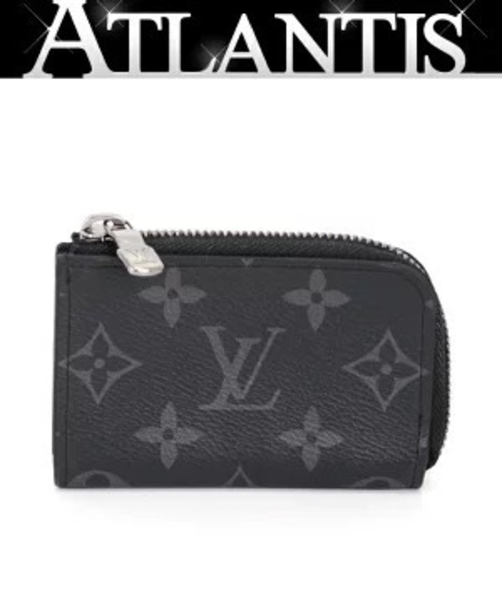Louis Vuitton Porte Monnaie Jour coin case Wallet Monogram Eclipse Black
